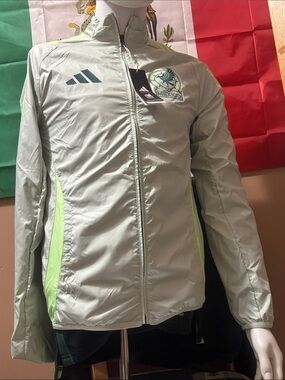 Adidas Mexico FMF Copa 2024 Reversible Anthem Jacket IW2922 - Men's Size XS